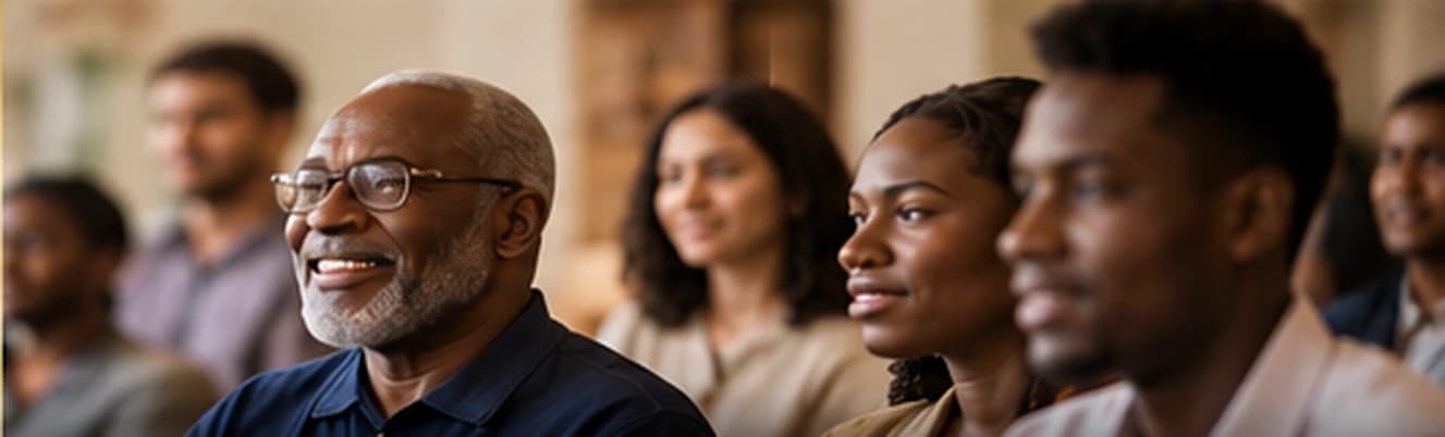 Black believers from different generations learning together